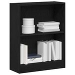 vidaXL Meuble à Livres Noir 60 x 24 x 76 cm Bois d'ingénierie