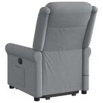 vidaXL Fauteuil inclinable de massage électrique Gris clair Tissu