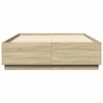 vidaXL Cadre de lit chêne sonoma 150x200 cm bois d'ingénierie