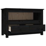 vidaXL Meuble TV Noir 79x35x52 cm Bois de pin massif