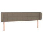 vidaXL Tête de lit avec oreilles Taupe 183x23x78/88 cm Tissu