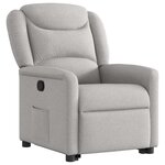 vidaXL Fauteuil inclinable gris nuage tissu