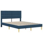 vidaXL Cadre de lit avec matelas Bleu 120 x 200 cm Tissu