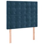 vidaXL Sommier à lattes de lit et matelas Bleu foncé 80x200 cm Velours