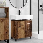vidaXL Unité de vanité de salle de bain Bois ancien 60 x 35 x 60 cm