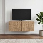 vidaXL Meuble TV mural 98 x 31 cm Chêne artisanal Bois d'ingénierie