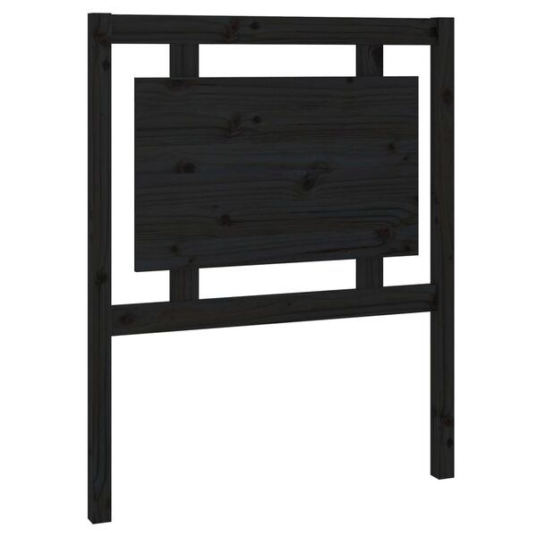 vidaXL Tête de lit Noir 80 5x4x100 cm Bois massif de pin