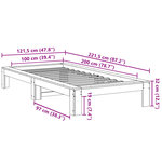 vidaXL Cadre de lit sans matelas 100x200 cm bois massif de pin