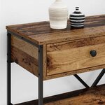 vidaXL Table console avec tiroir Bois ancien Bois d'ingénierie