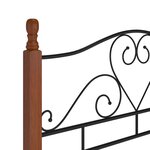 vidaXL Cadre de lit sans matelas noir métal 120x200 cm