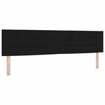 vidaXL Lit à ressorts avec matelas Noir 200 x 200 cm tissu