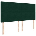 vidaXL Sommier à lattes de lit et matelas Vert foncé 180x200cm Velours