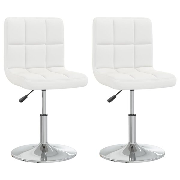 vidaXL Chaises à manger lot de 2 blanc similicuir