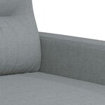 vidaXL Ensemble de canapés 4 Pièces avec coussins Gris clair Tissu