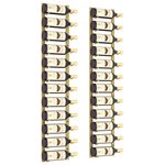 vidaXL Casier à vin mural pour 12 bouteilles 2 Pièces Doré Fer