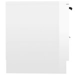 vidaXL Meuble TV blanc brillant 140x35x40 cm bois d'ingénierie
