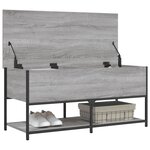 vidaXL Banc de rangement sonoma gris 100x42 5x47 cm bois d'ingénierie