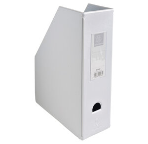 Porte revue Dos 100mm PVC Blanc x 10 EXACOMPTA