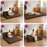 vidaXL Canapé-lit pliable 120 x 67 x 45 cm Taupe