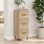 vidaXL Armoire à tiroirs Chêne Sonoma 33 x 34 5 x 89 5 cm