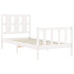 vidaXL Cadre de lit sans matelas blanc 90x190 cm bois de pin massif