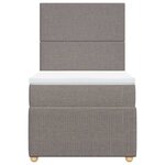 vidaXL Sommier à lattes de lit avec matelas Taupe 90x190 cm Tissu