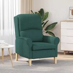 vidaXL fauteuil Vert foncé 76 x 94 x 102 cm tissu