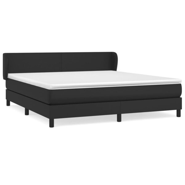 vidaXL Sommier à lattes de lit avec matelas Noir 160x200 cm