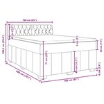 vidaXL Sommier à lattes de lit avec matelas Gris clair 160x200cm Tissu