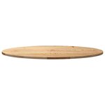 vidaXL Dessus de table 100x50x2 cm bois de chêne massif ovale
