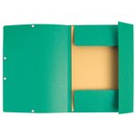 Chemise À Élastique 3 Rabats Carte Lustrée 355gm2 - A4 - Vert - X 25 - Exacompta