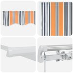 vidaXL Store Rétractable Multicolore Rayé 500x300 cm