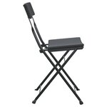 vidaXL Chaises de bistrot pliantes lot de 8 Noir Résine tressée acier