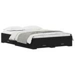 vidaXL Cadre de lit Chêne noir 140 x 200 cm Bois d'ingénierie