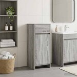 vidaXL Armoire de salle de bain Sonoma gris 35 x 36 5 x 85 cm