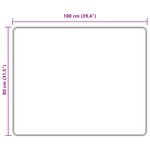 vidaXL Coureur de Tapis MARSA Gris 80 x 100 cm Polyester et PVC