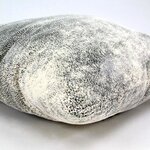 Coussin Havane aspect cuir vieilli - 40 x 40 cm - Blanc