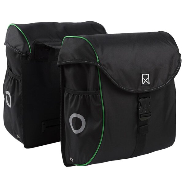 Willex sacoches de vélo 38 l noir et vert 16104