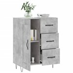 vidaXL Buffet gris béton 69 5x34x90 cm bois d'ingénierie