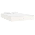 vidaXL Cadre de lit sans matelas blanc bois massif 180x200 cm