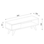 Homemania meuble tv maya 90x30x33 cm blanc