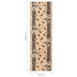 vidaXL Tapis BCF Beige 60x200 cm