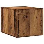 vidaXL Meuble de bac à litière pour chat vieux bois bois d'ingénierie