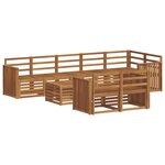 vidaXL Ensemble de canapés d'extérieur 9 pc Naturel Polyester