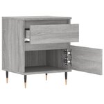 vidaXL Tables de chevet 2 Pièces sonoma gris 40x35x50 cm bois ingénierie