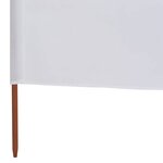 vidaXL Paravent 6 panneaux Tissu 800 x 160 cm Blanc sable