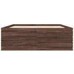 vidaXL Cadre de lit chêne marron 135x190 cm bois d'ingénierie