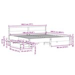 vidaXL Cadre de lit sans matelas 180x200 cm bois massif de pin