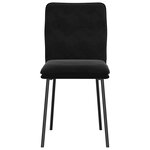 vidaXL Chaises à manger lot de 2 Noir Velours