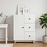 vidaXL Buffet Blanc brillant 66 x 34 5 x 90 cm Bois d'ingénierie